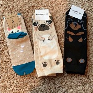 Dog Socks (3 pairs) Women’s size 4-10